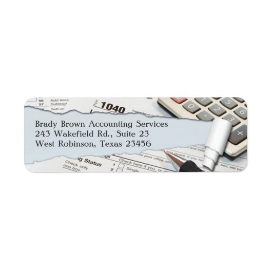 会計差出人住所ラベル ラベル (正面)