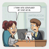 会計役員会Pun Squareステッカー スクエアシール (正面)