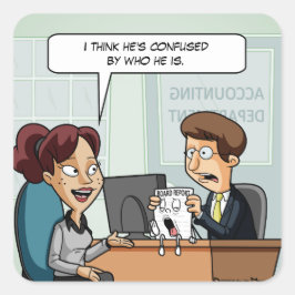 会計役員会Pun Squareステッカー スクエアシール