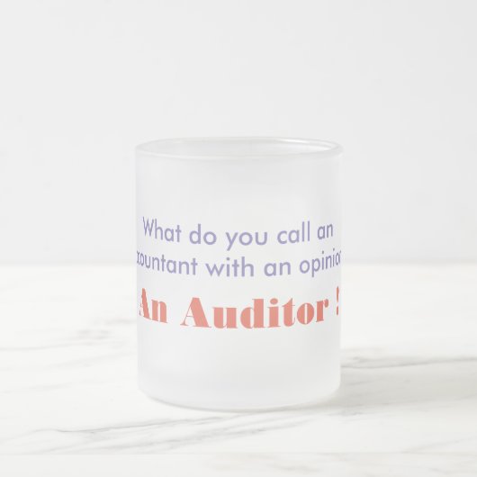 会計検査官のコーヒーか茶マグ フロストグラスマグカップ (中央)