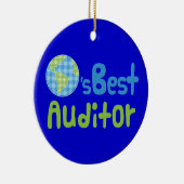 会計検査官(世界のベスト)のためのギフトのアイディア セラミックオーナメント (右)
