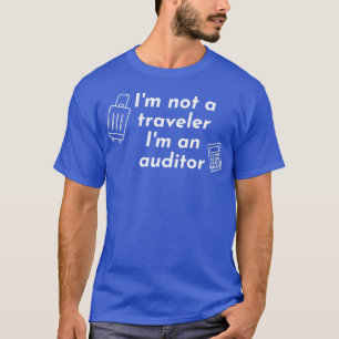 会計監査人監査簿記者税白文字 Tシャツ