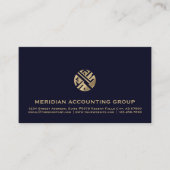 会計税プロフェッショナル | ネイビーブルー 名刺 (正面)
