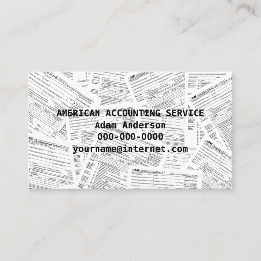 会計税務サービス1040型枠 名刺 (正面)