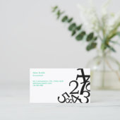 会計簿記の乱数 名刺 (スタンド正面)