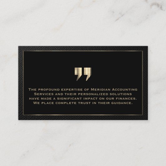 会計証 名刺 (正面)