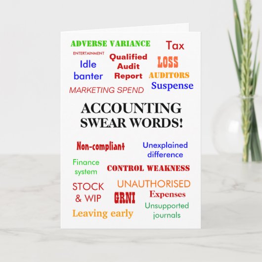 会計誓う言葉!誕生日カード カード (正面)