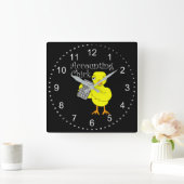 会計雛文字 スクエア壁時計 (ホーム)