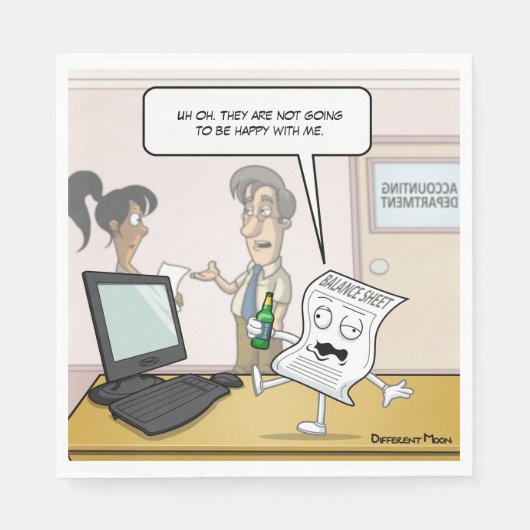 会計飲バランスシートプニーパーティーナプキン スタンダードランチョンナプキン (正面)