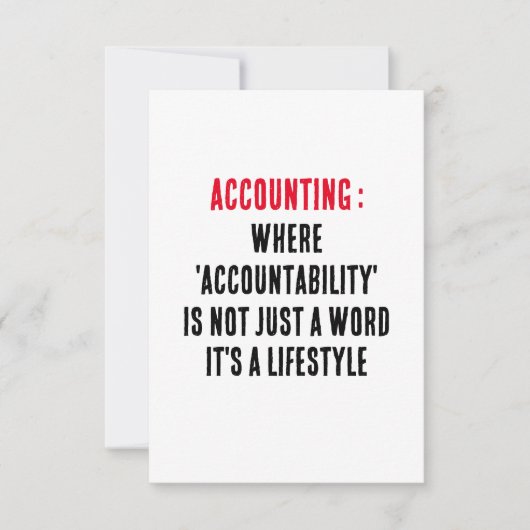 会計「アカウンタビリティ」が単なるwではない場合 サンキューカード (正面)