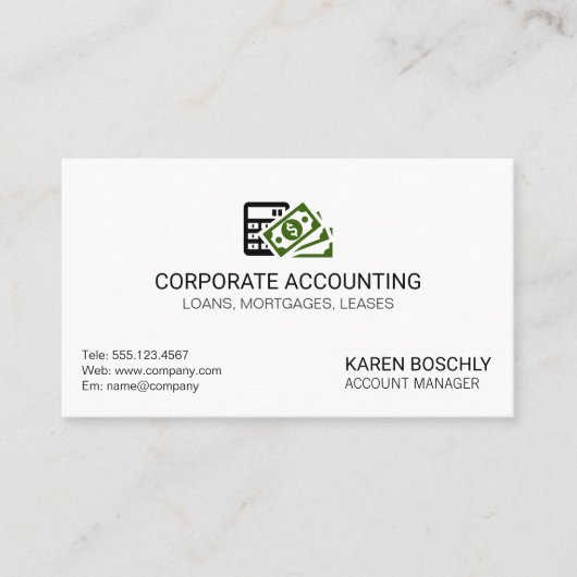 会計 名刺 (正面)