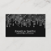 会計-抽象芸術グレースケール番号 名刺 (正面)
