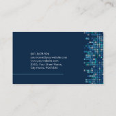 会計-抽象芸術ブルーとシルバーの数字 名刺 (裏面)