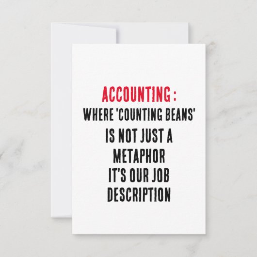 会計「豆を数える」がmではない サンキューカード (正面)