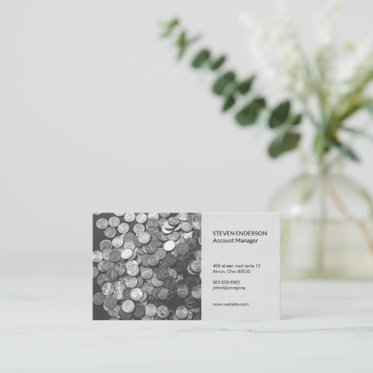 会計 |貨幣管理 名刺 (スタンド正面)