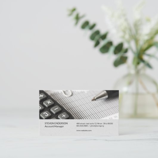 会計 | 貨幣管理 | 投資 名刺 (スタンド正面)