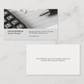 会計 | 貨幣管理 | 投資 名刺 (正面/裏面)