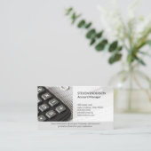 会計 | 貨幣管理 | 電卓 名刺 (スタンド正面)