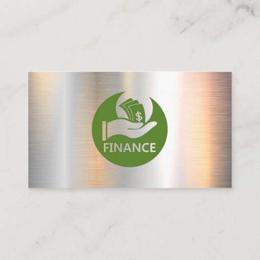 会計 | Money財務ロゴ |メタリック 名刺 (裏面)