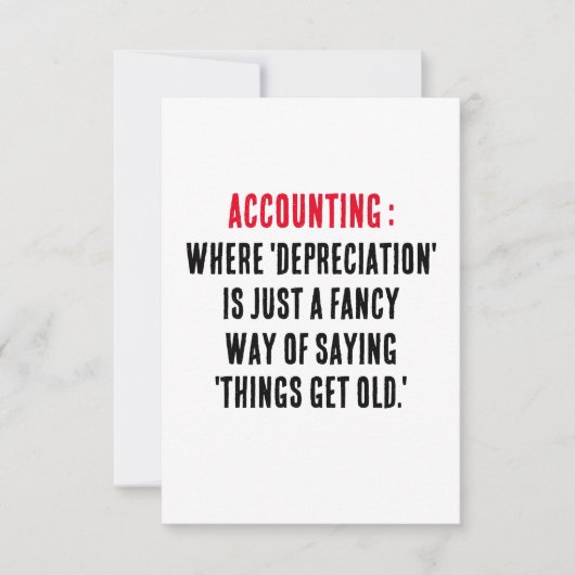 会計'deprecition'がwである場ファンシー合 サンキューカード (正面)