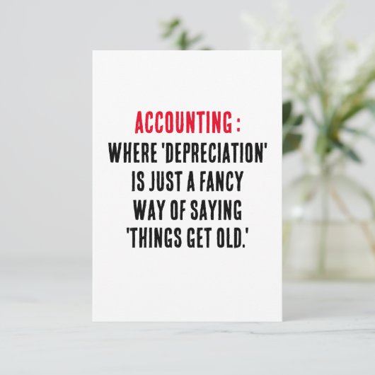 会計'deprecition'がwである場ファンシー合 サンキューカード (スタンド正面)