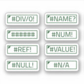 会計Excelエラーメッセージバンドルパック8 シール (正面)