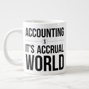 会計It's Accrual World - Office Meeting ジャンボコーヒーマグカップ