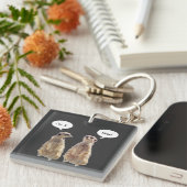 会話おもしろいの中でかわいいメルカット キーホルダー (正面右)