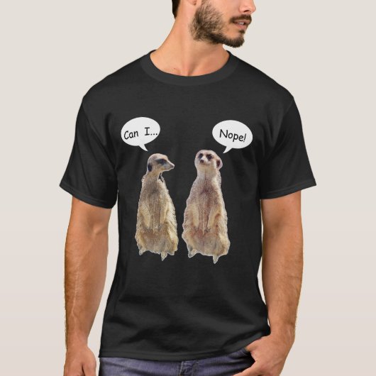 会話おもしろいの中でかわいいメルカット Tシャツ (正面)