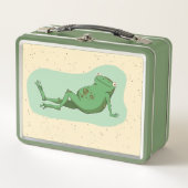 会話のカエル メタルランチボックス (正面)