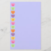 会話のハートキャンデーのバレンタインの文房具 便箋 (正面)