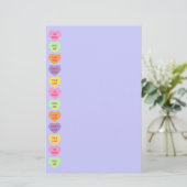 会話のハートキャンデーのバレンタインの文房具 便箋 (スタンド正面)