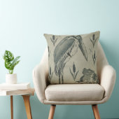 会話のペリカンそしてカエル(w/c紙で) クッション (椅子)