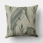 会話のペリカンそしてカエル(w/c紙で) クッション (裏面)