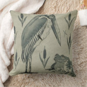 会話のペリカンそしてカエル(w/c紙で) クッション (ブランケット)