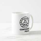 会話の平和 コーヒーマグカップ (正面右)