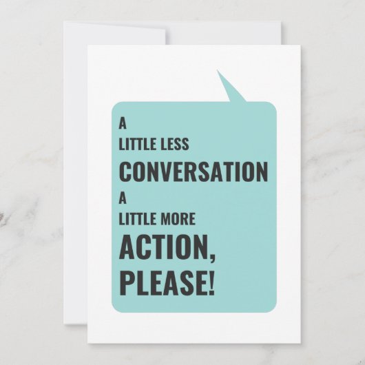 会話は少し減り、行動は少し増えた。 招待状 (正面)