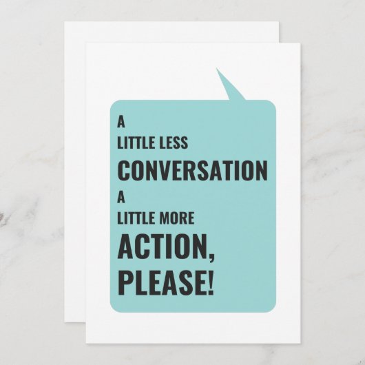 会話は少し減り、行動は少し増えた。 招待状 (正面/裏面)