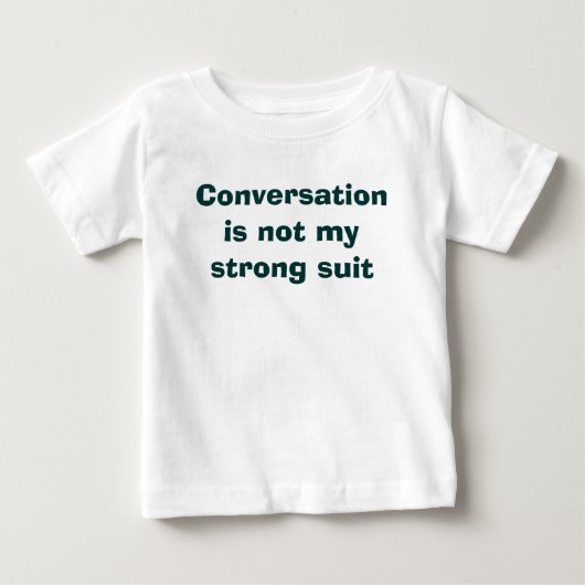 会話は得意じゃないんです ベビーTシャツ (正面)