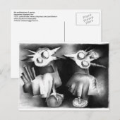 会話をしている鳥が二人いる。 ポストカード (正面/裏面)