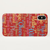 会話を表示する色の混乱した単語 Case-Mate iPhoneケース (裏面(横))
