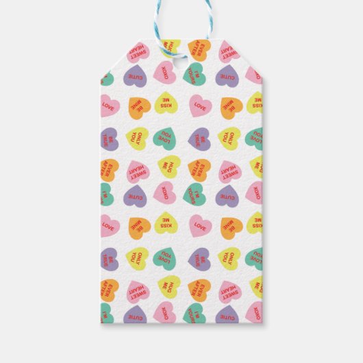 会話キャンディハートギフトラベル ギフトタグ (正面)