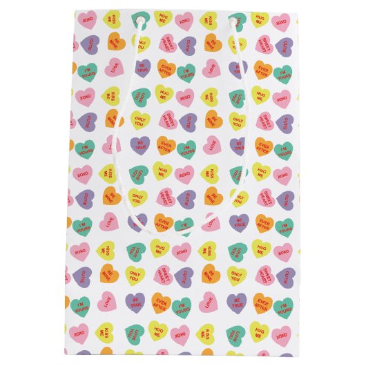 会話キャンディハート抱き枕 ミディアムペーパーバッグ (裏面)