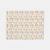 会話キャンデーのハートのフリースブランケット フリースブランケット (正面(横))