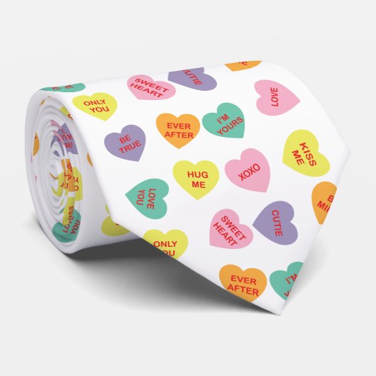 会話キャンデーのハートの首のタイ ネクタイ (ロール)