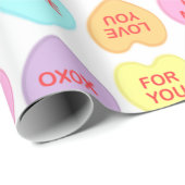 会話ハートの交互パターン ラッピングペーパー (ロールコーナー)