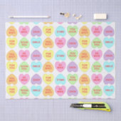 会話ハートの交互パターン 薄葉紙 (クラフト)