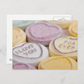 会話ハートキャンディ私は永遠にあなたを愛する写真 ポストカード (正面/裏面)