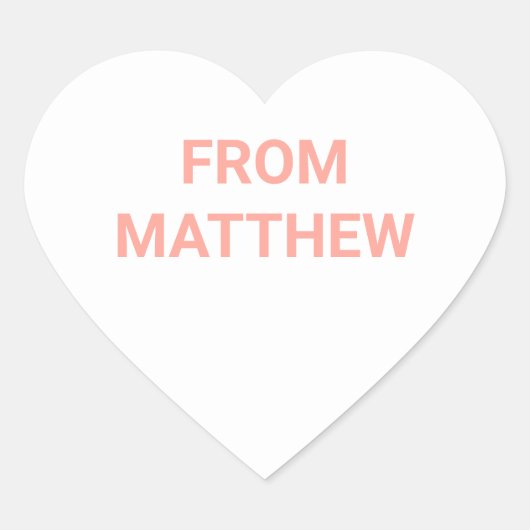 会話ハートバレンタインデーのシール ハートシール (正面)