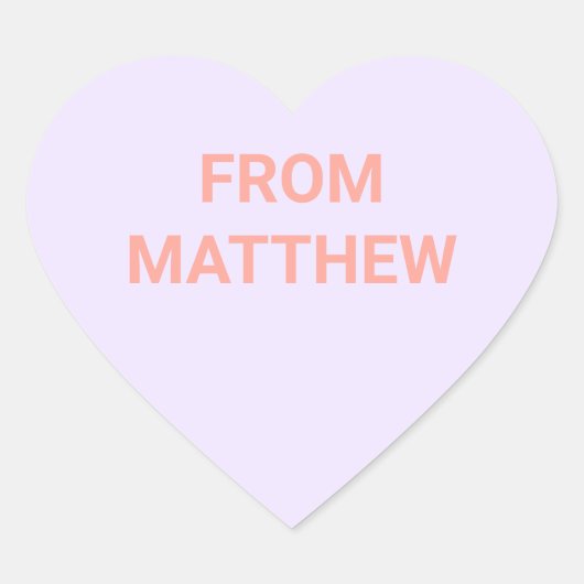 会話ハートバレンタインデーのシール ハートシール (正面)